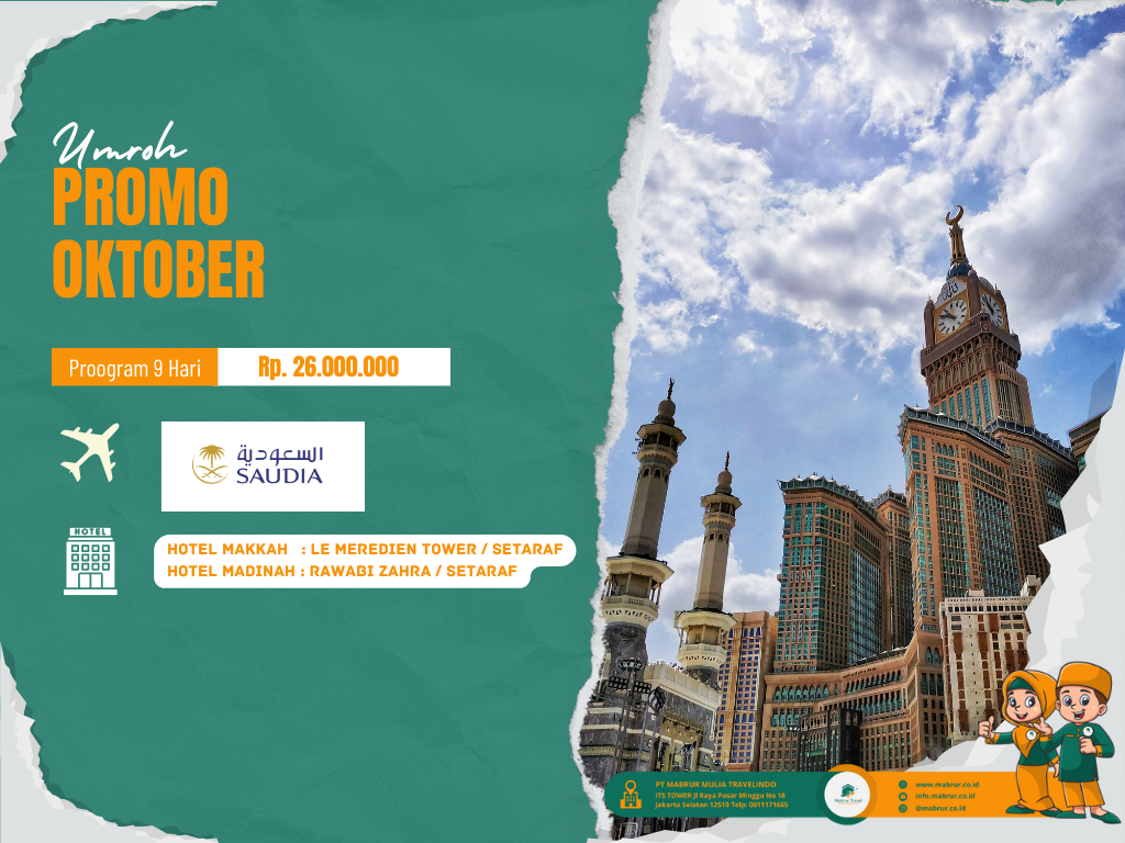 Umroh Reguler Promo Oktober 9 Hari